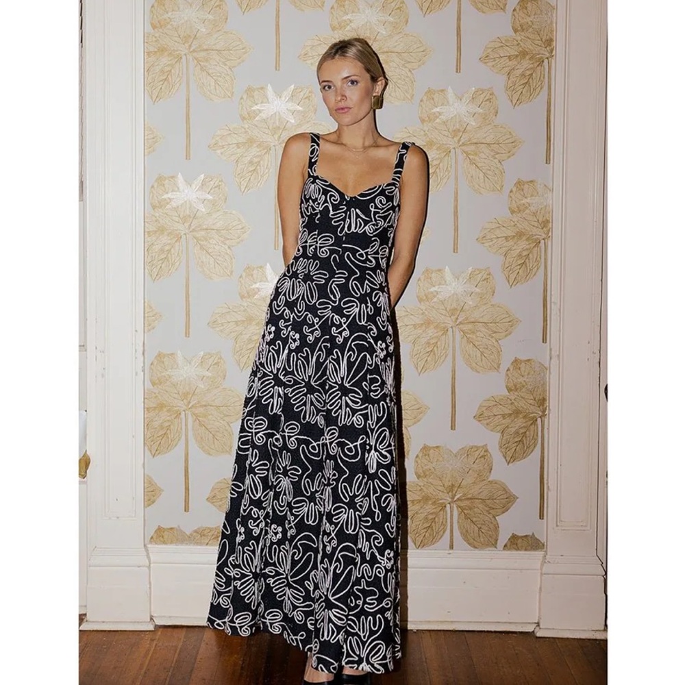 NWT Antonio Melani
x Style by Simkins Kathleen Soutache Crochet Sweetheart Dress